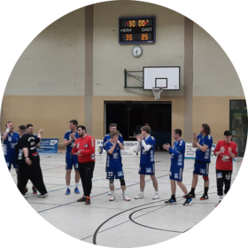 Spiel der Handball-Mannschaft SV Blau-Weiß Perleberg e. V. in der Perleberger Rolandhalle